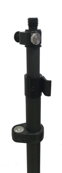 Tyčka pro GPS anténu, karbonová, teleskopická, 2 m,  libela, 0,48 kg