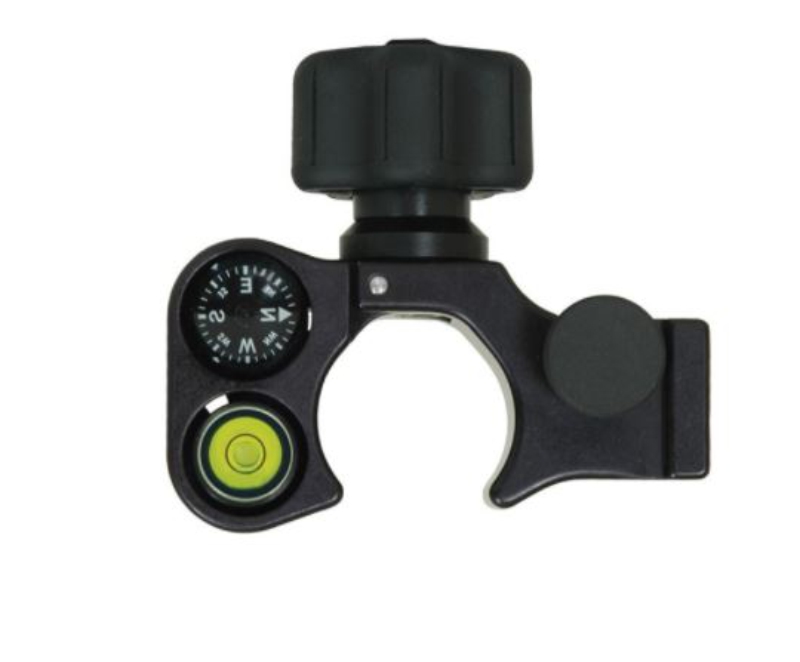 Držák (svorka) na tyčku, univerzální, s libelou 40´a kompasem, SECO