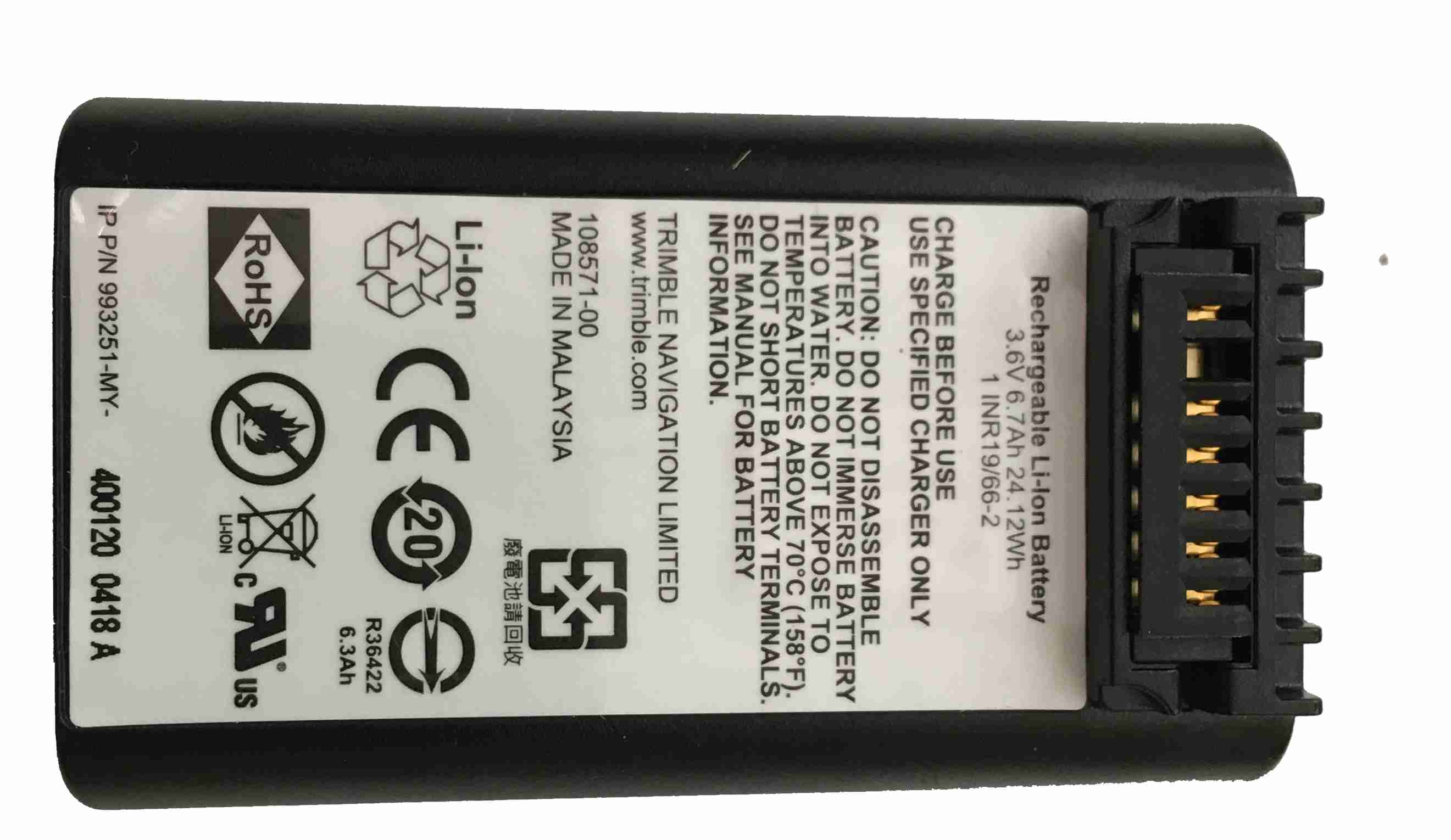 Baterie, Li-Ion, (3.6V, 6.7Ah, 24.12Wh), Trimble C5 a M3