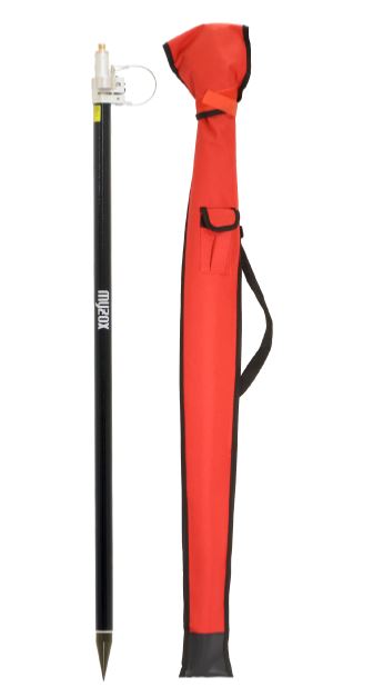Tyčka pro GPS, karbon/kovová, teleskopická, 2.6 m, s libelou, šroub, obal, Myzox