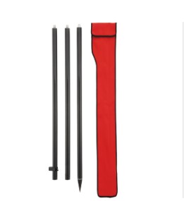 Tyčka pro GPS, karbonová, skládací, 3 m, s libelou, obal, 0.9 kg, Myzox