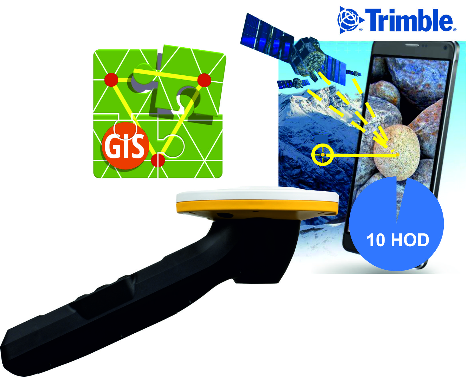 Trimble Catalyst DA2 s držákem a aplikací