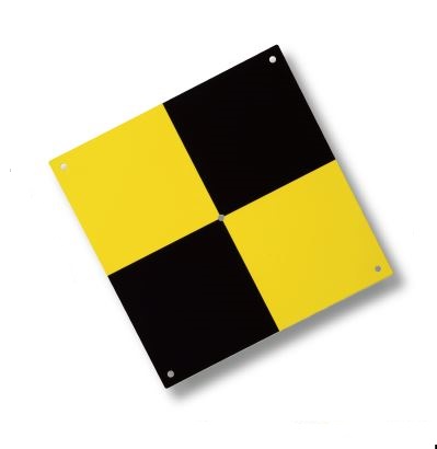 Terč vlícovací, černo-žlutý, polypropylén, 39.5x39.5 cm, 10 ks, Myzox