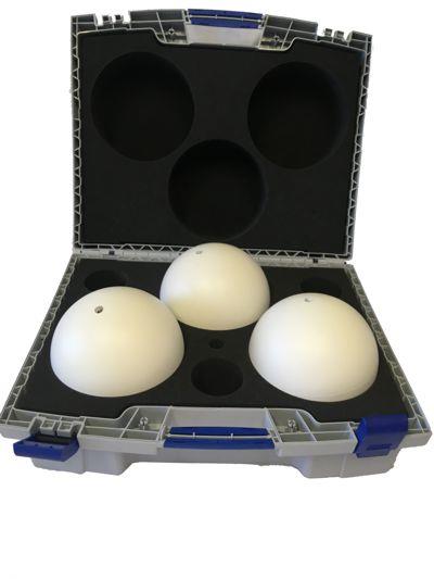 Sada 3ks XXL referenčních koulí (průměr 200 mm) v kufru