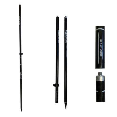 Tyčka pro GPS, karbonová, skládací, 2 m, s libelou, 0.80 kg, SECO