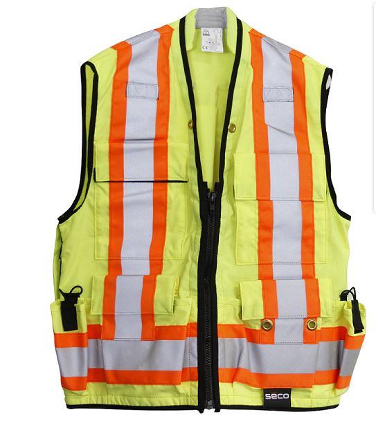 Vesta bezpečnostní pro geodety, SECO, reflexní žlutá, EN 2041, velikost M