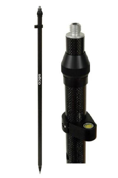 Tyčka pro GPS, karbonová, teleskopická s prstencem, 2 m, 3-fix, libela, 0.79 kg